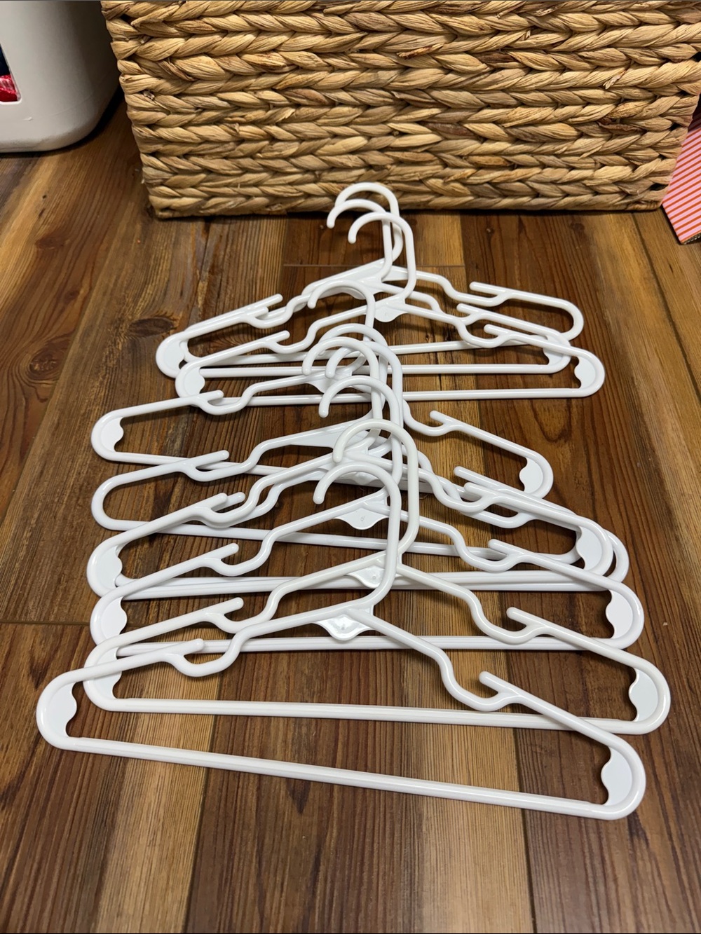 Kids White Plastic Hangers Set Of 10